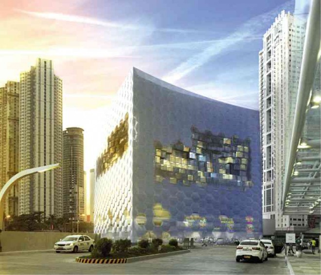 EXTERIOR view of Urban Block. Architect William Ti decided to create a cube-like configuration to set it apart from the other buildings in BGC.