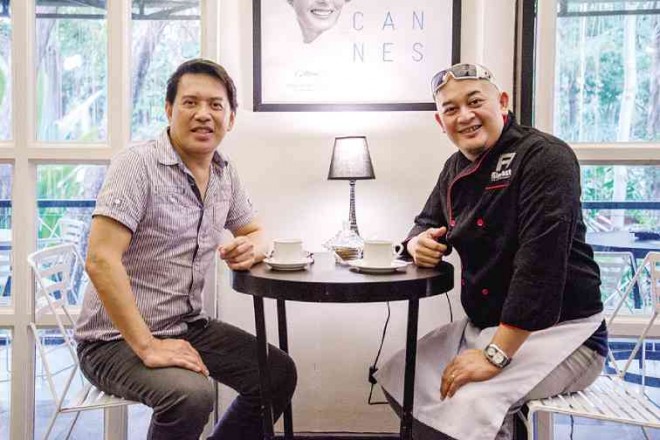 DIRECTOR BrillanteMendoza and chef Allan Garcia. Right: Trio Pasta, a bestseller