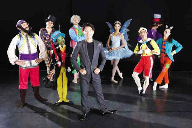 BALLET Manila coartistic director Osias Barroso, with ‘Pinocchio’ cast