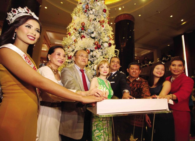 PRESENT at the Diamond Hotel tree lighting were MissWorld Philippines 2015 Hillarie Danielle Parungao, Tingting Cojuangco, Minister and Deputy Chief of Mission Tetsuro Amano from the Embassy of Japan, Madame AnaMaria Romandetto, Ambassador Julio Camarena Villaseñor from the Embassy of Mexico,Minister CounsellorWibanarto Eugenius of the Protocol and Consular Affairs from the Embassy of Indonesia, Carmela Ang of Diamond Hotel Philippines and Vanessa Suatengco, general manager of Diamond Hotel Philippines