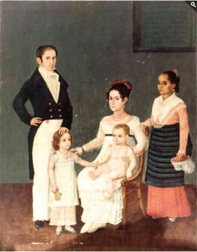 ARZEO’s portrait of the Azcarraga family, dressed to the nines, with the well-dressed ‘yaya’ at the right.