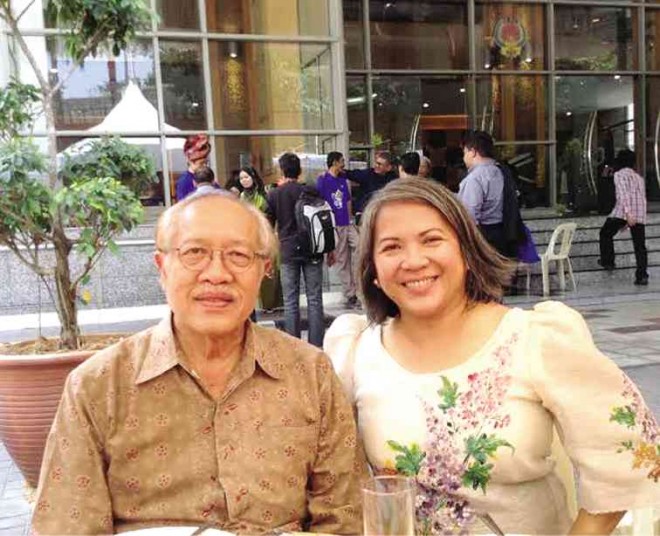 AUTHOR with National Laureate of Malaysia Dr.Muhammad Haji Salleh during the KL Diverse City 2015 International Arts Festival