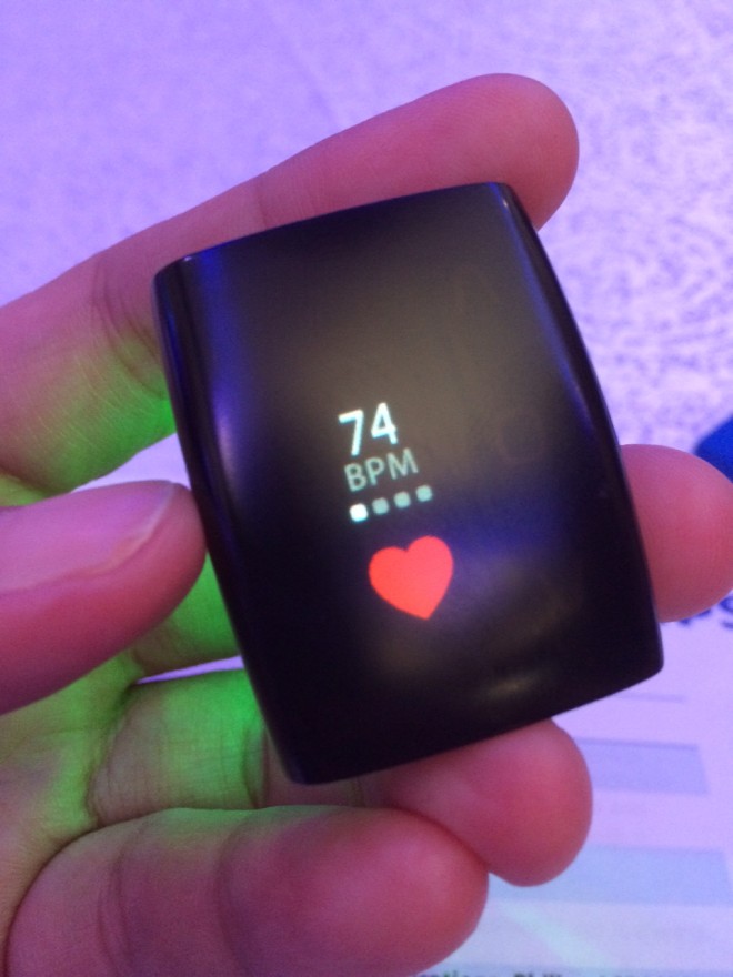 PROTOTYPE of the Philips fitness band. PHOTO: ANNE A. JAMBORA