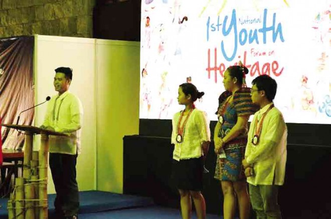 Project Saysay founder Ian Alfonso (left) with three of the delegates PHOTOS BY EDGAR ALLAN M. SEMBRANO