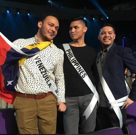 This three Latino "beau-con" fans make their fearless forecast soon after the Miss Universe preliminaries.