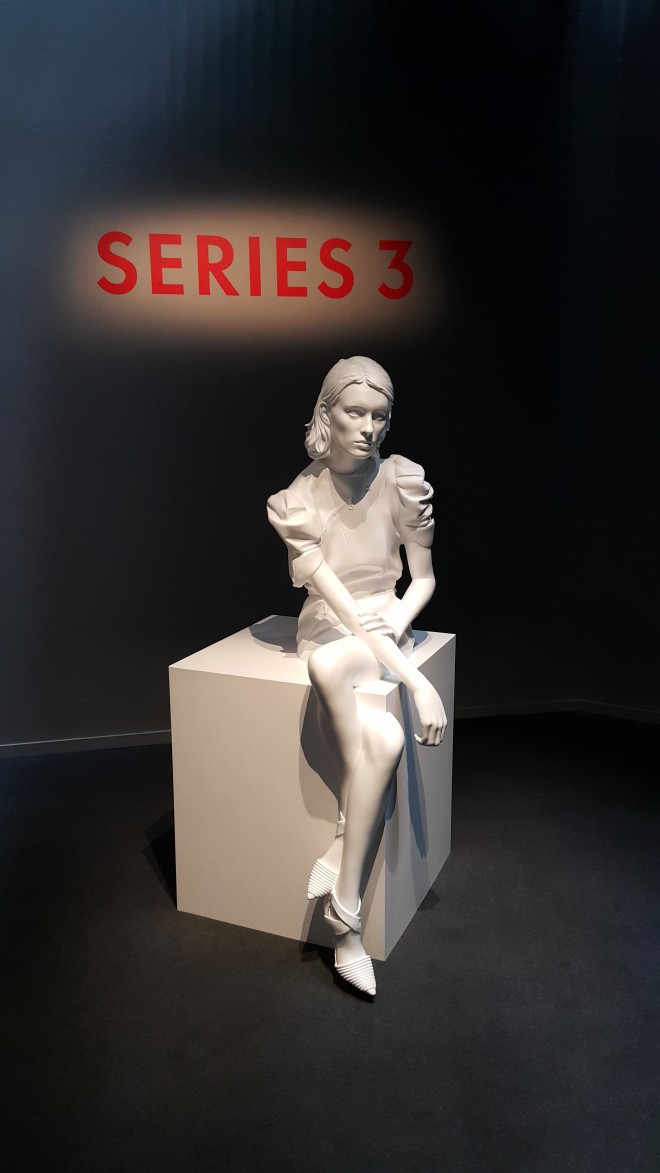 GHESQUIRE'S muse, Marte Mei van Haaster's statue greets you in the exhibit 