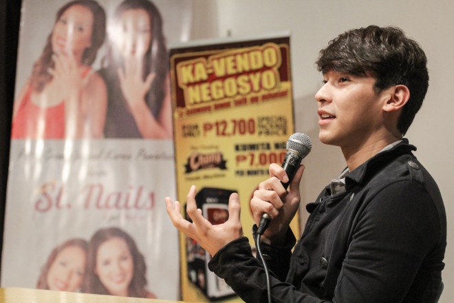 ACTOR Enchong Dee in a mock press conference for feature writing