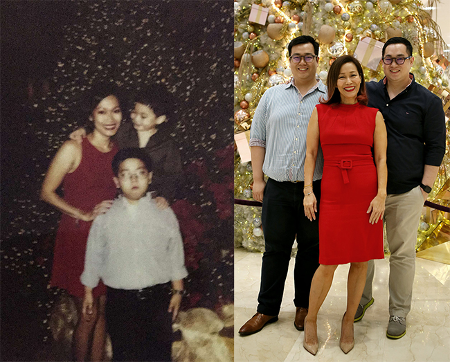 RUBY GAN with sons Martin and Ralph. PHOTO BY EUGENE ARANETA