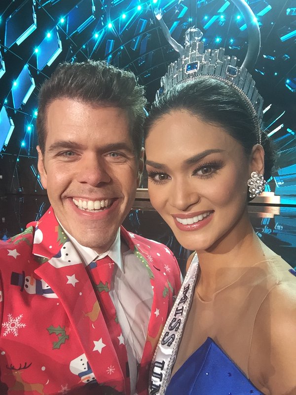 Gossip blogger Perez Hilton says Miss Universe 2015 Pia Wurtzbach deserves to win the title. PHOTO FROM HILTON'S TWITTER ACCOUNT