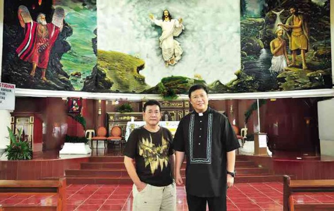 FR. JOEY A. Faller (right) with Benny Brizuela