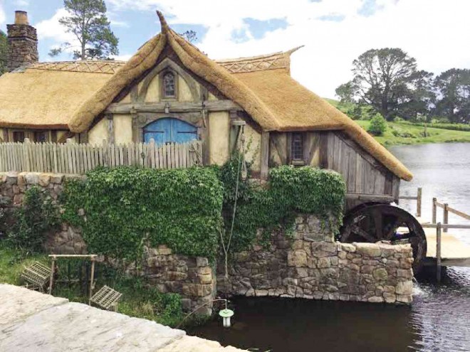 ONE OF SEVERAL functioning buildings at Hobbiton is postcard-pretty and medieva