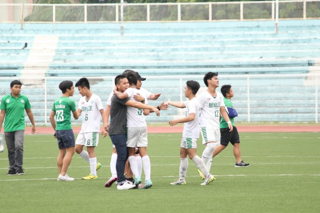 LSGH football team members moments after winning the game DANILO FACTOR