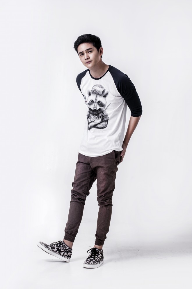 RACOON graphic shirt, brown joggers, Cotton On