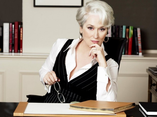 Meryl Streep as powerful fashion editor Miranda Priestly in The Devil Wears Prada