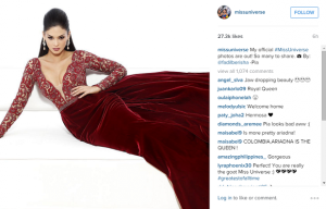 Screengrab from Miss Universe's Instagram account