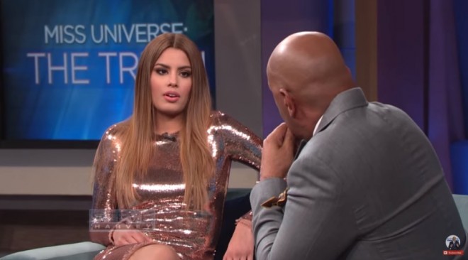 Miss Colombia Ariadna Gutierrez finally faces Steve Harvey a month after he incorrectly named her as Miss Universe 2015. SCREENGRAB FROM "STEVE HARVEY'S" YOUTUBE ACCOUNT