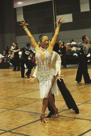 JOY Chua-Cancio shows off her Latin dance technique. PHOTO: ROB RONDA