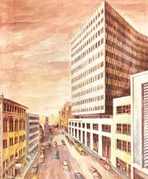 ARCHITECTURAL sketch of the PNB building PHOTOS AND ILLUSTRATIONS COURTESY OF GERARD REY LICO