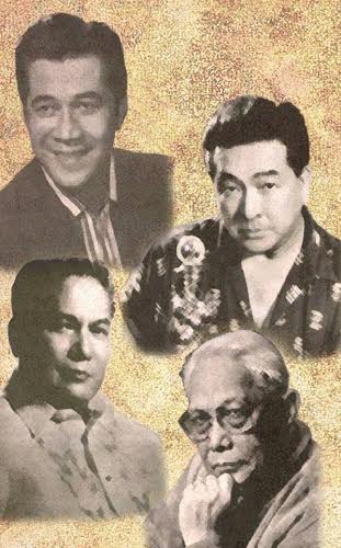 “Panahon ng Luwalhati,” the festival’s theme, celebrates the lives and works of four National Artists (clockwise from top left): Manuel Conde (Film), Lamberto Avellana (Film and Theater), NVM Gonzalez (Literature) and Severino Montano (Theater).