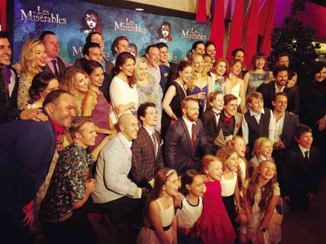 THE AUSTRALIA cast of “Les Miserables” at Brisbane premiere