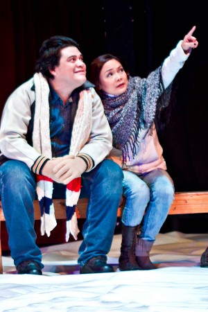 Jamie Wilson and Natalie Everette in a scene from "Almost, Maine", the ongoing play at Repertory Philippines until March 13 at Onstage Greenbelt. CONTRIBUTED PHOTO/Repertory Philippines