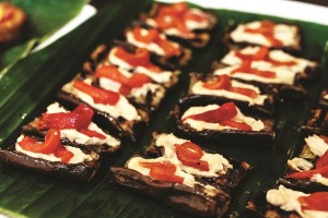 Eggplant with cream cheese