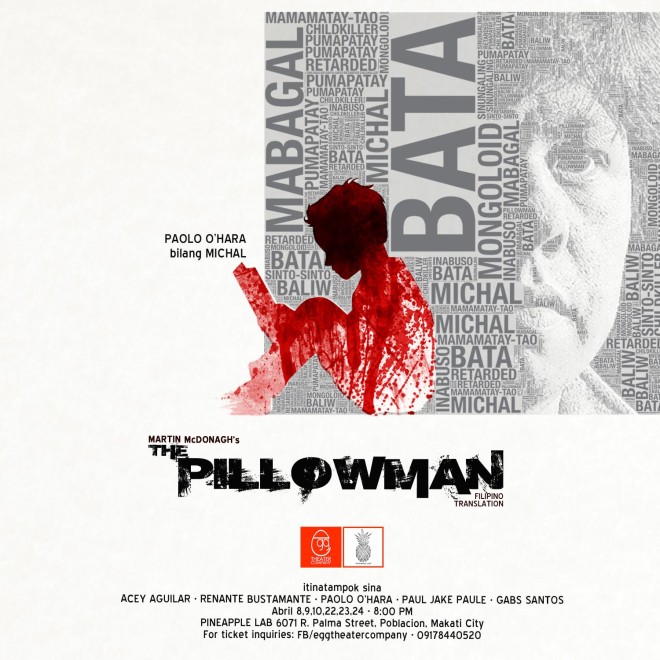 Paolo O'Hara in "The Pillowman"