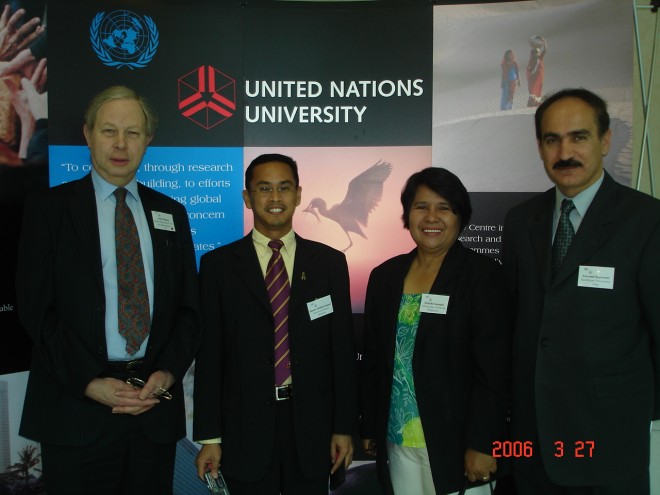 Ganapin on her short-term scholarship on Leadership and Management of Universities in the 21st Century at United Nations University, Amman, Jorda, 2006. ROGER PE