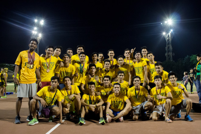 A JUBILANT FEU team after five days of intense competition
