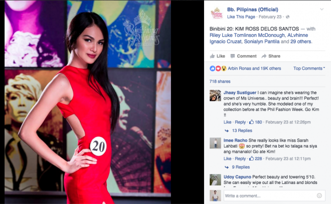 SCREENGRAB FROM BB. PILIPINAS OFFICIAL FACEBOOK PAGE