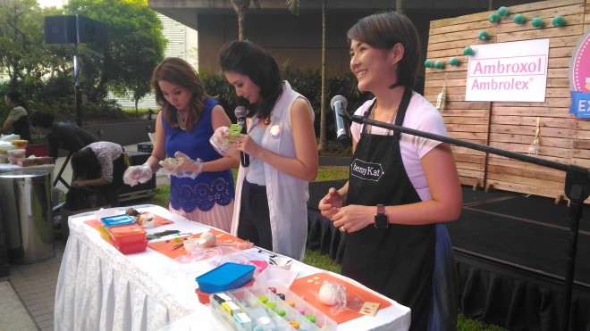 Creating innovative "baon" meals for kids were Dr. Sheila Chua, GSK’s Medical Affairs Manager, and a practicing Dermatologist, celebrity mother Rica Peralejo and Bento Box mom Kat Maderazo. TOTEL V. DE JESUS for INQUIRER.net