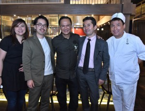 Marie Jo, Hiroshi Yoshida, George Pua of No Limits Food Inc., Ryo Konno, chef Kiyoshi Ogawa