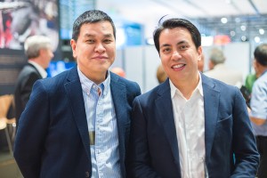 Dimensione founder Ben Chan and Suyen Corp. VP for business development Bryan Lim