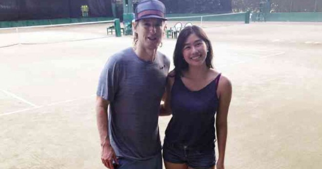 WITH LIANA Samson at the Manila Polo Club tennis court