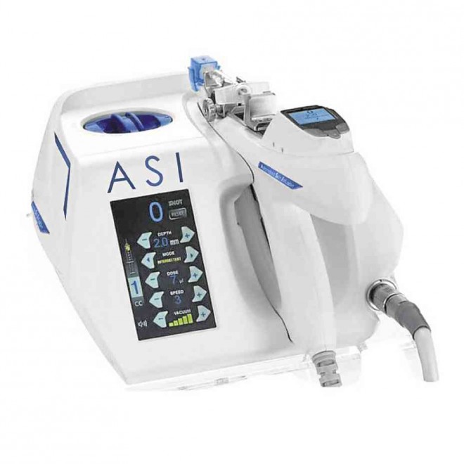 BY DELIVERING moisture-enhancing boosters like hyaluronic acid and whitening agents like vitamin C and glutathione, the Automated Skin Infusion, with its builtin gun, works beyond the skin’s outer barrier or epidermis to give patients youngerlooking skin.