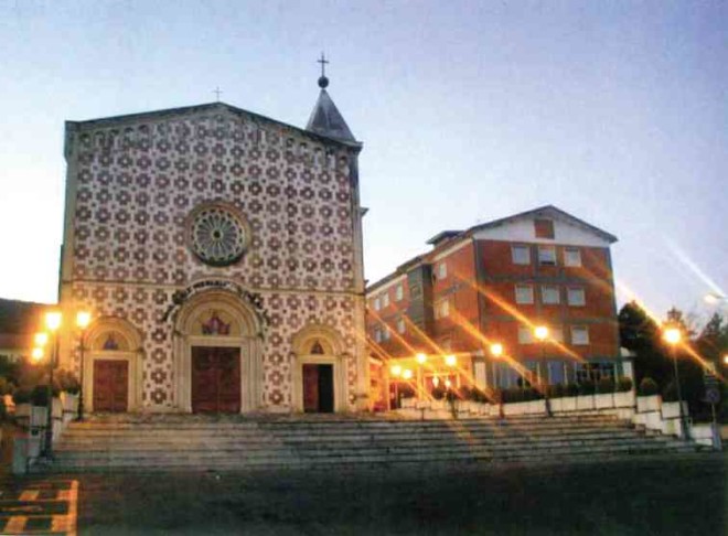 CHURCH where the  Holy Veil is enshrined and the monastery of the Capuchins in Manoppello. Benedict XVI later elevated the church to a papal basilica.