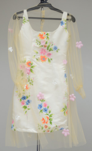 LOSA Handpainted dress with beadwork by Princess Tan