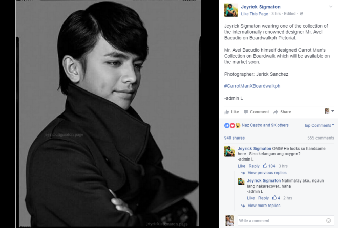 Screengrab from Jeyrick Sigmaton Facebook page