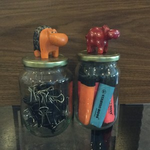 Cute jars for organizing knickknacks 