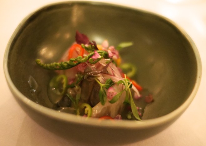 NARISAWA’S Tokyo ceviche with local ingredients