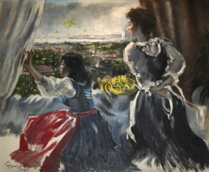 AVARIATION on Aguilar Alcuaz’s “Tres Marias” series, of two women looking at the Luneta landscape seen from the artist’s hotel suite