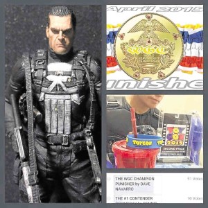 The Punisher (ToyCon 2015 second place, custom figure) featuring sculpted face and outfitwith procreate flexi-putty