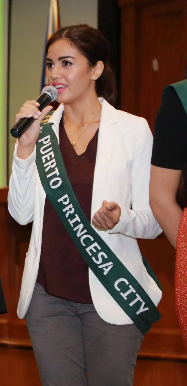 Former Binibining Pilipinas contestant Imelda Schweighart from Puerto Princesa City