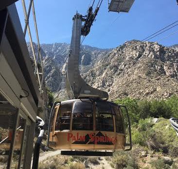 Rotating aerial tram at the Peaks Restaurant