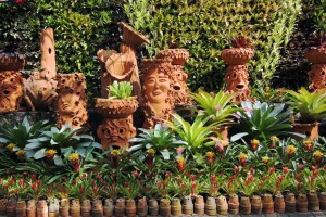 THAI pottery, more than 100,000 of them, at the entrance of the Botanical Garden in Nongnooch Pattaya & Resort