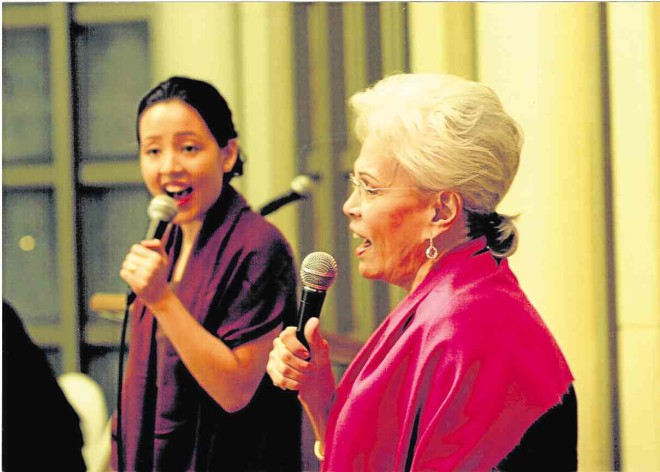 Villonco- Valderrama with grandmother and mentor Armida Siguion-Reyna