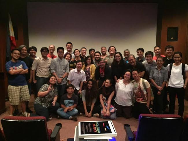 Playwright Nicolas Pichay uploaded this photo (above) on Facebook with the caption: “The (relative) calm before the frenzy of VLF 2016. Amidst the side comments, laughter and premature hysteria, the playwrights and directors—together with Nikki Garde-Torres, Tuxqs Rutaquio and Rodolfo Vera—map out the annual roller coaster theater ride at the CCP.” PHOTO BY NICOLAS PICHAY