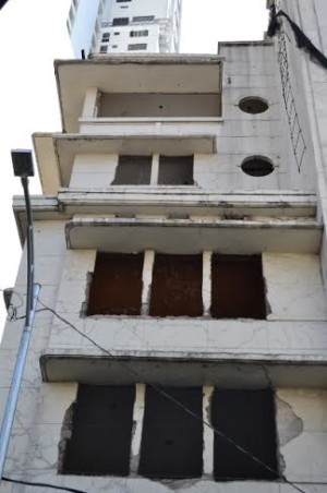 LEFT side of facade showing its present state