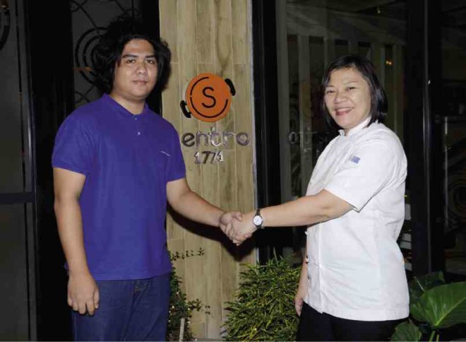 CHEF Vicky Pacheco and Jolly Dalusong, winner of Sentro 1771’s “Nanay Knows Best” promo