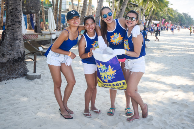 Some of the volleybelles also joined the coastal cleanup.